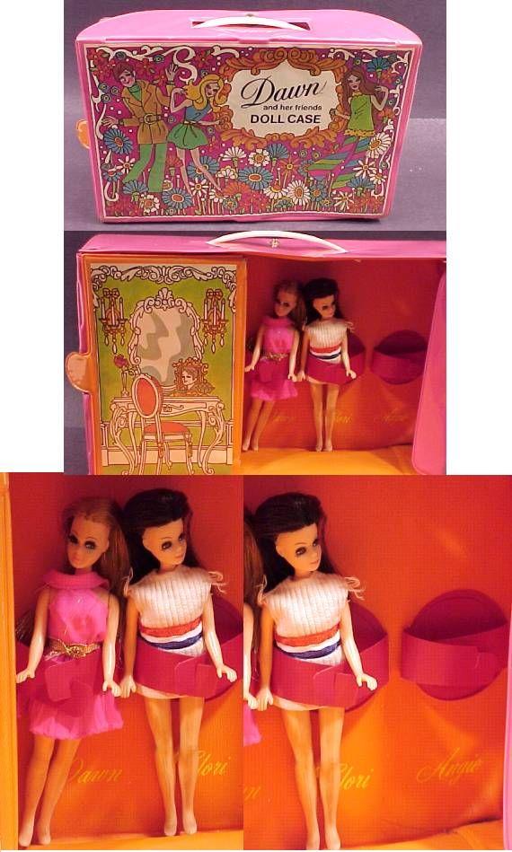 3 doll pink case with red straps