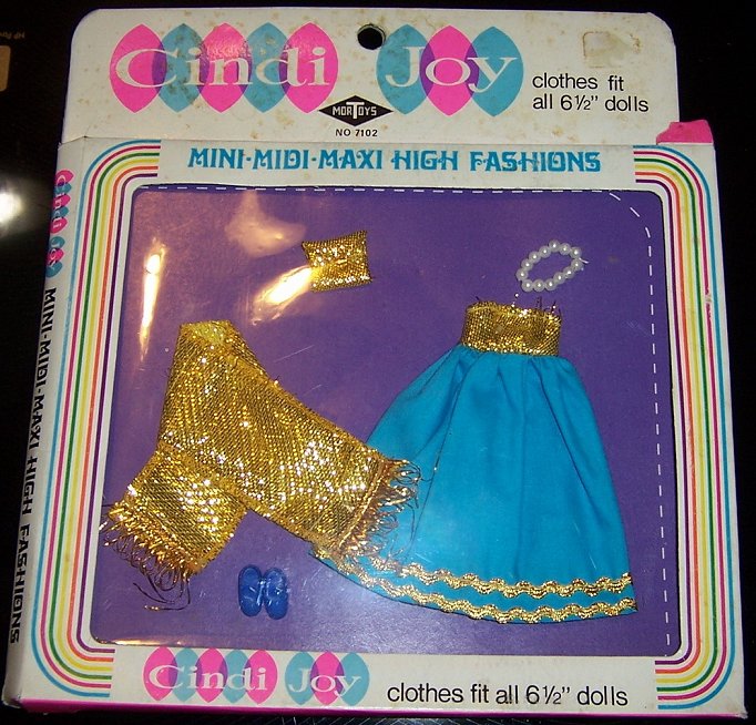 Gold metallic & blue gown set