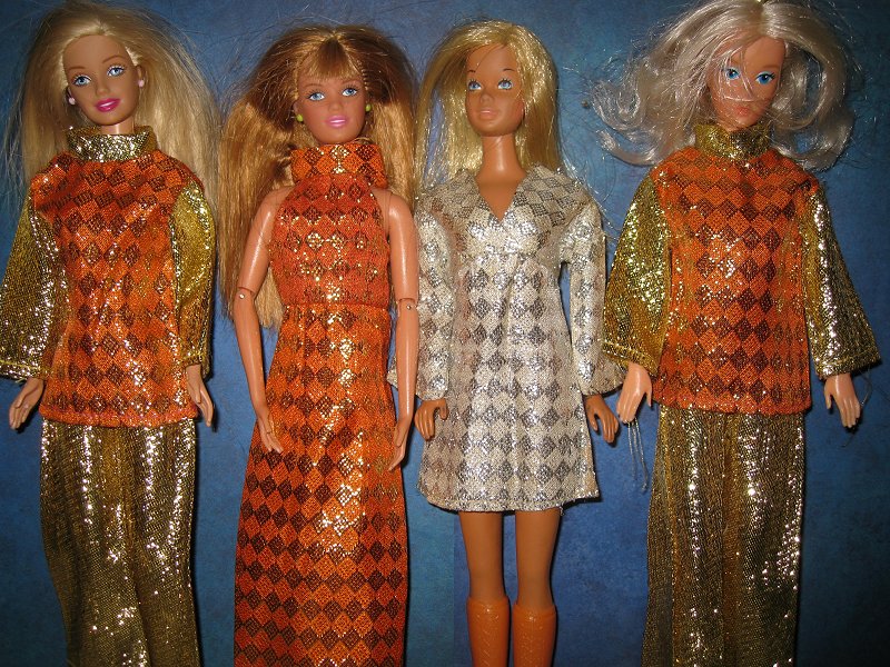 Vintage Diamond Barbie Size fashions
