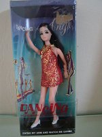 Dancing Angie Red Gold Brocade NRFB