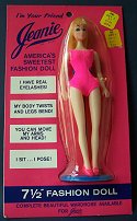 Jeanie Doll in pink swimsuit