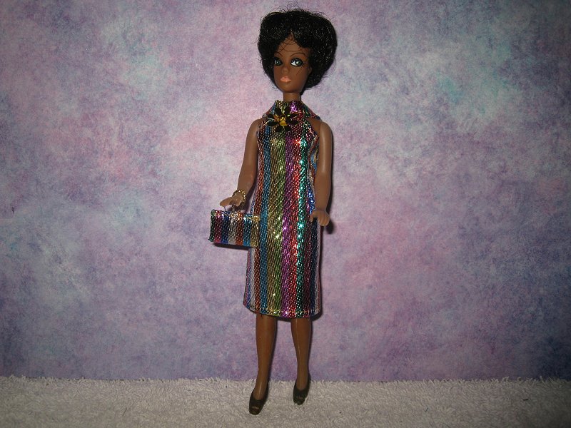  Lame Stripes Dress with purse