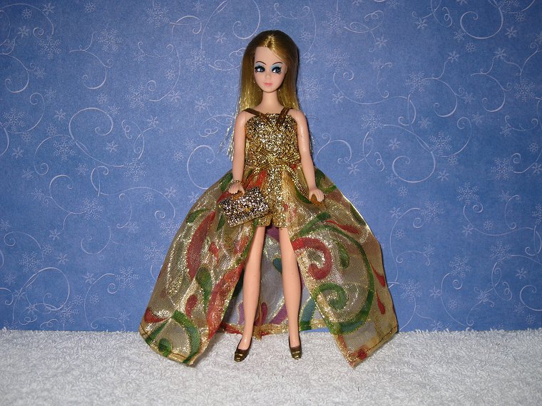 Christmas Swirls Euro style gown with purse