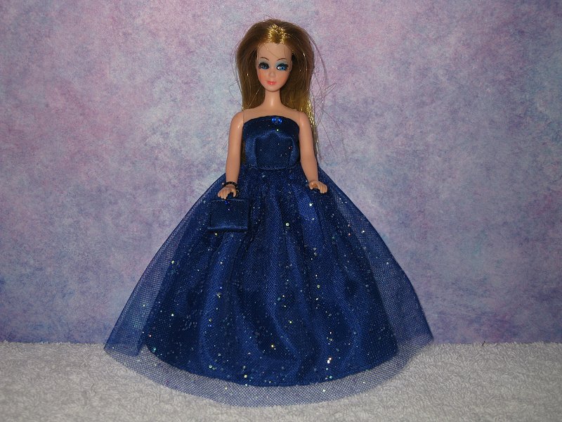 DEEP BLUE gown with purse