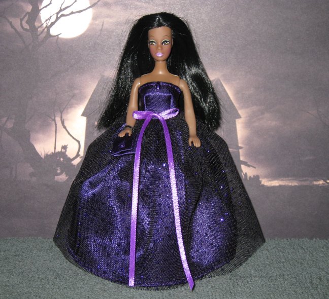 Deep Purple ballgown with purse
