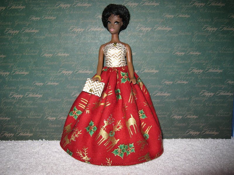 Reindeer Gown with purse PREORDER