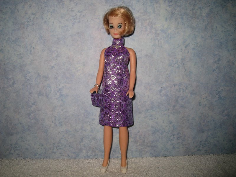 Diamond Purple Halter Dress