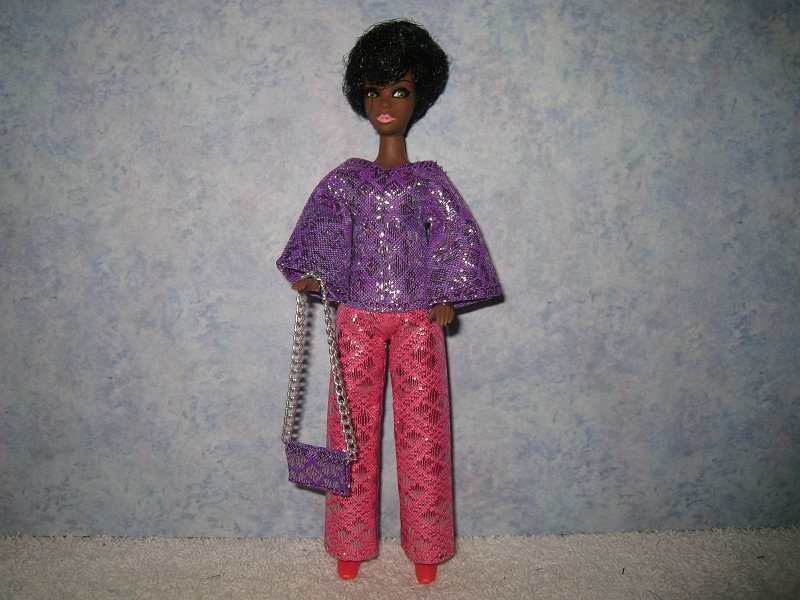  Diamond Pink Purple Pantset with purse