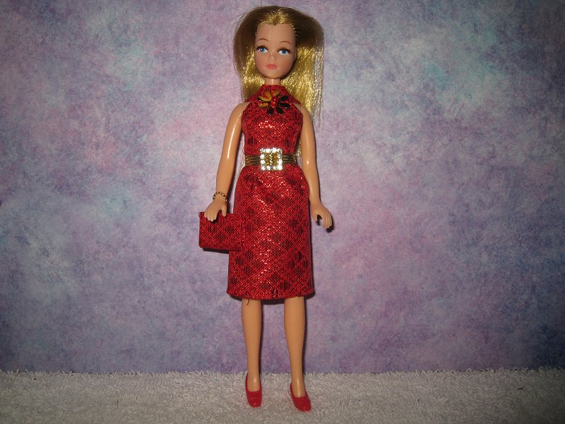  Diamond Red dress with belt & purse