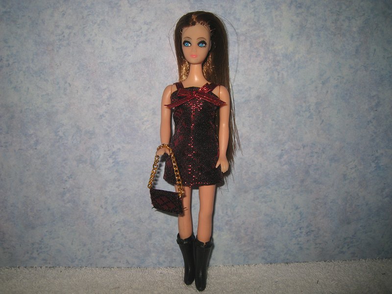 Diamond Red Black mini with purse