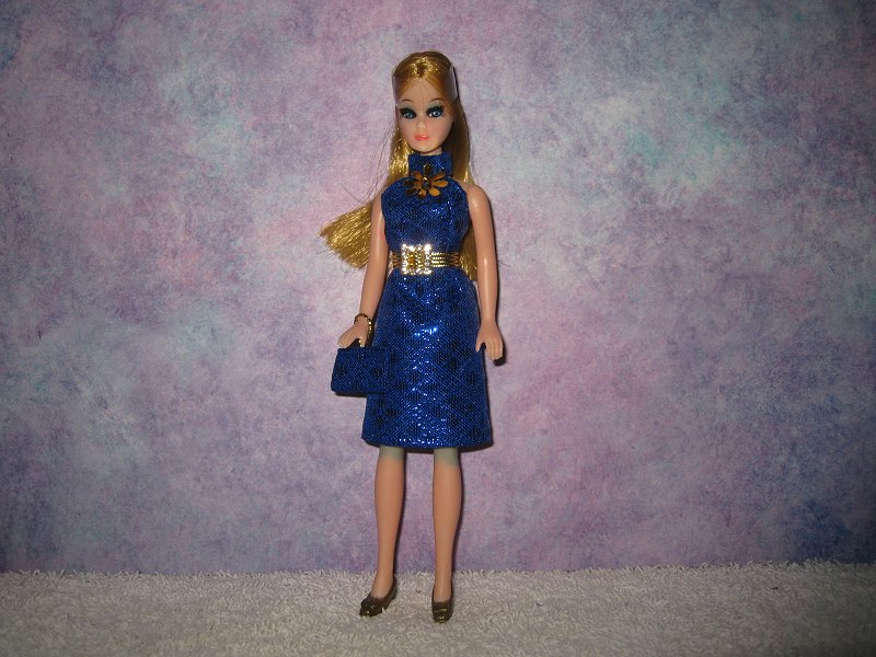  Diamond Sapphire dress with belt & purse