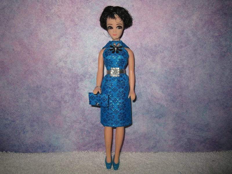 Diamond Turquoise Dress with purse