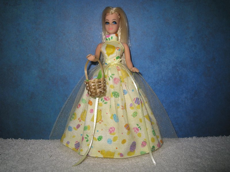 Yellow Tulle Gown with basket