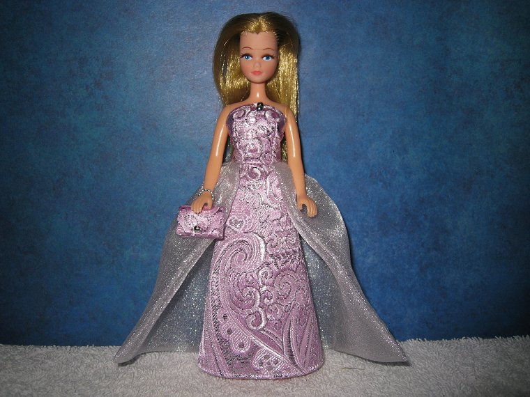 LILAC MIST gown with purse