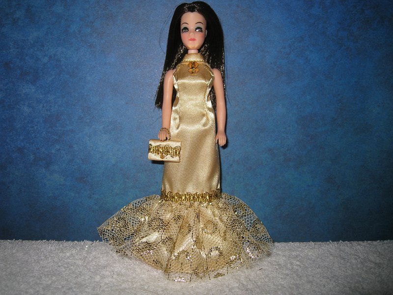 Gold Ovals Fishtail Gown