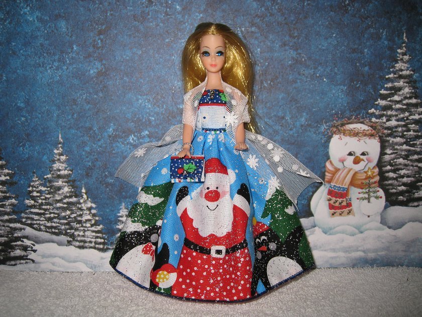 Glitter Santa gown with purse