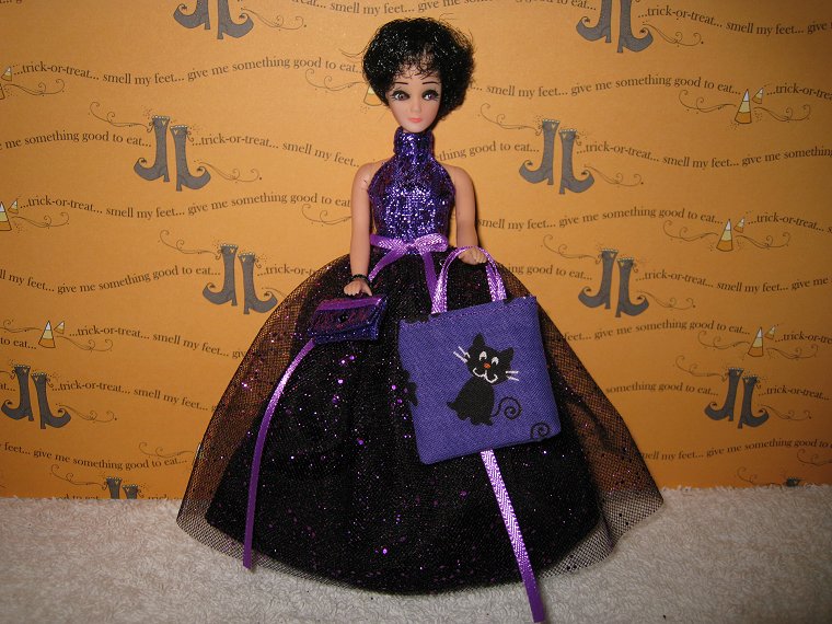  Purple Sparkle with Cat bag & purse