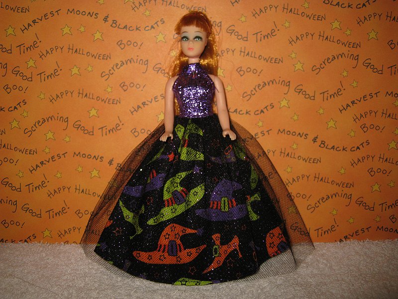 Witch Hat & Shoes Tulle Ballgown