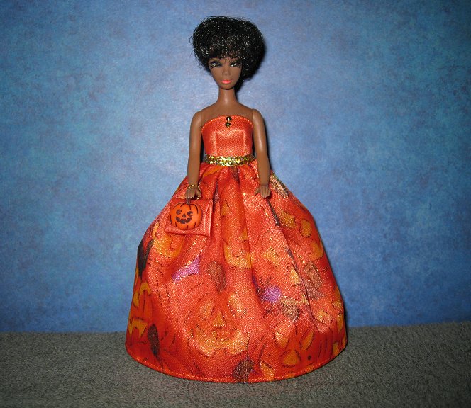 Jack O Lantern Ballgown with purse (lined)