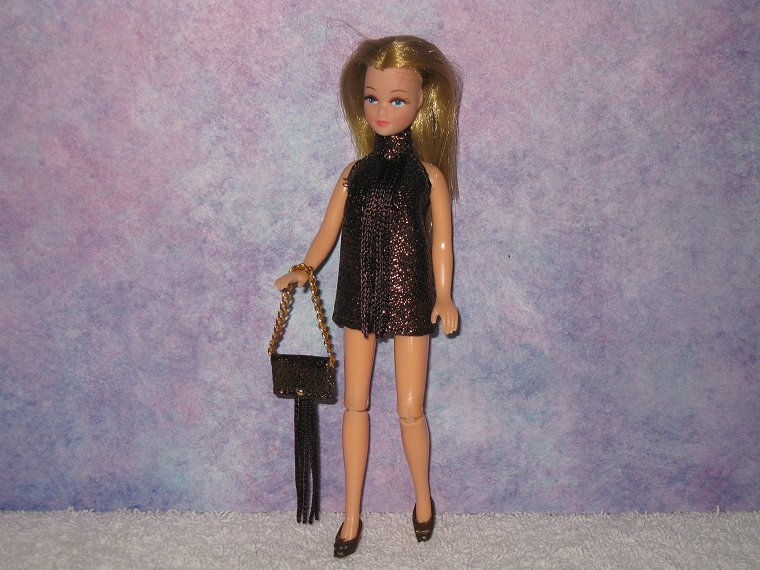 BROWN fringe mini with purse