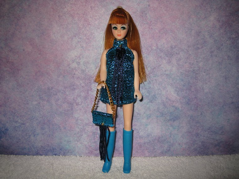 TURQUOISE & BLUE fringe mini with purse