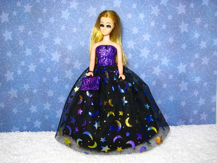Stars and Moons gown with purse
