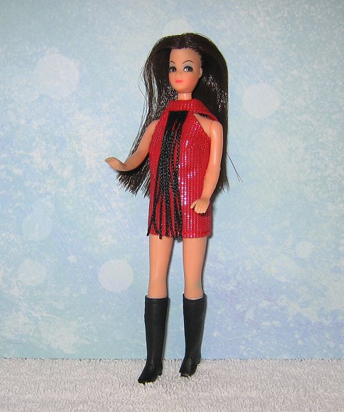 Red with Black Fringe Dancing mini