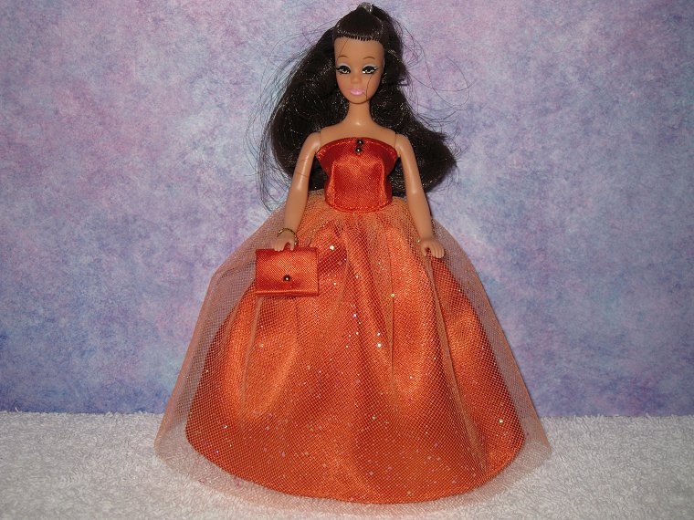 PUMPKIN SPICE gown with purse