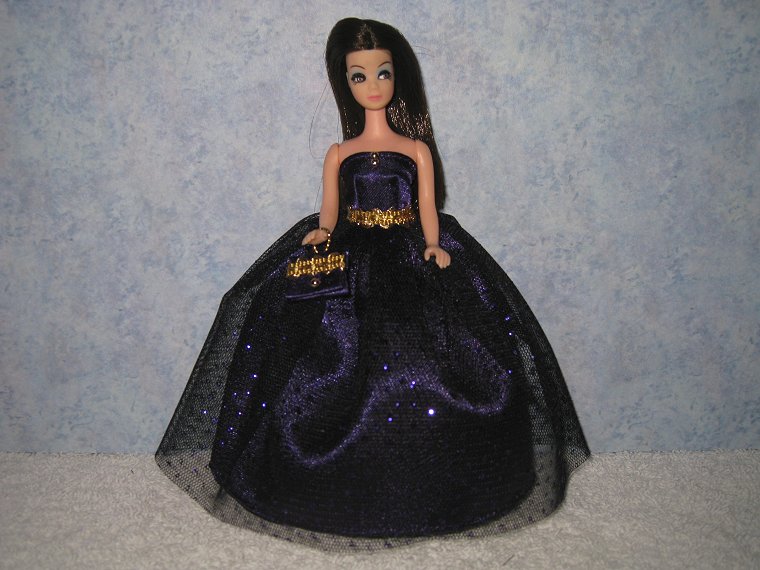 Purple Glitter ballgown with purse