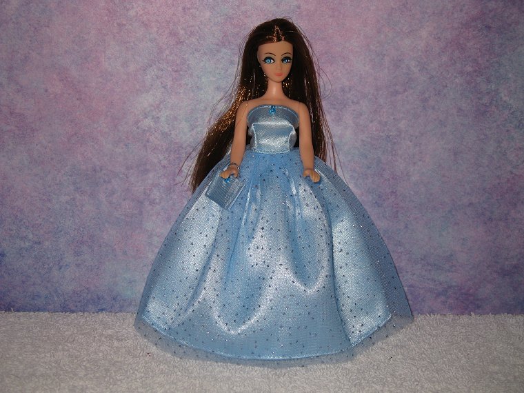 SKY BLUE gown with purse
