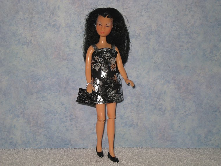 Black & Silver Foil mini with purse
