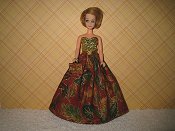 Autumn Gilded Leaves Gown with purse