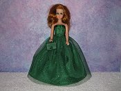 EMERALD SPARKLES gown with purse