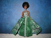 Emerald and Silver Split Gown