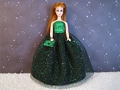 Emerald Gala gown with purse