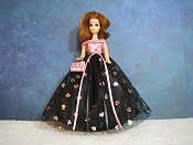 Black with pink bodice ballgown (Glori)