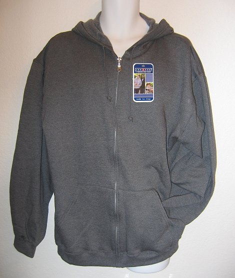 Men's GREY hooded XLARGE jacket w/zip