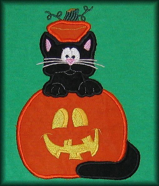 Kitty In Pumpkin