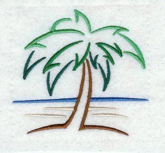 Palm Tree/beach scene