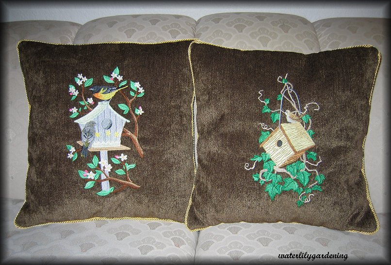Spring Orioles & Wren with Birdhouse Pillows