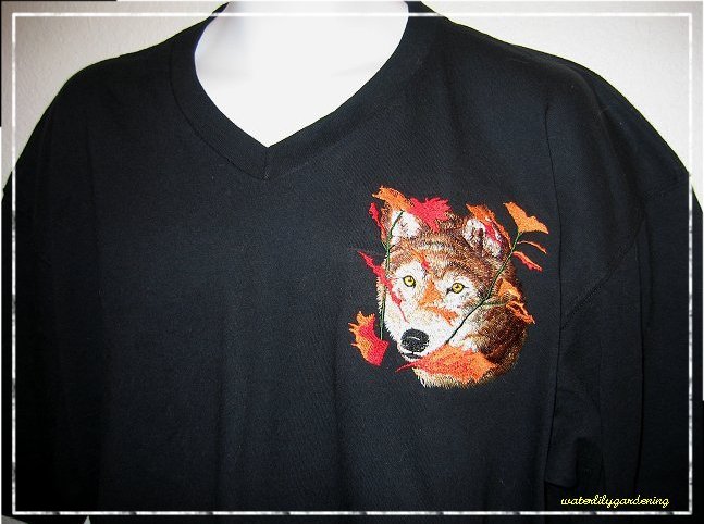 Wolf among leaves shirt example